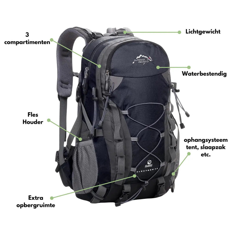 Wanderrucksack 50L mit Trinksystem und Regenhülle-Luzern Mode