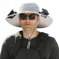 Sonnenhut mit Solarlüfter Herren | Outdoor Hut Sommer | Kühlung ohne Batterie-C-Luzern Mode