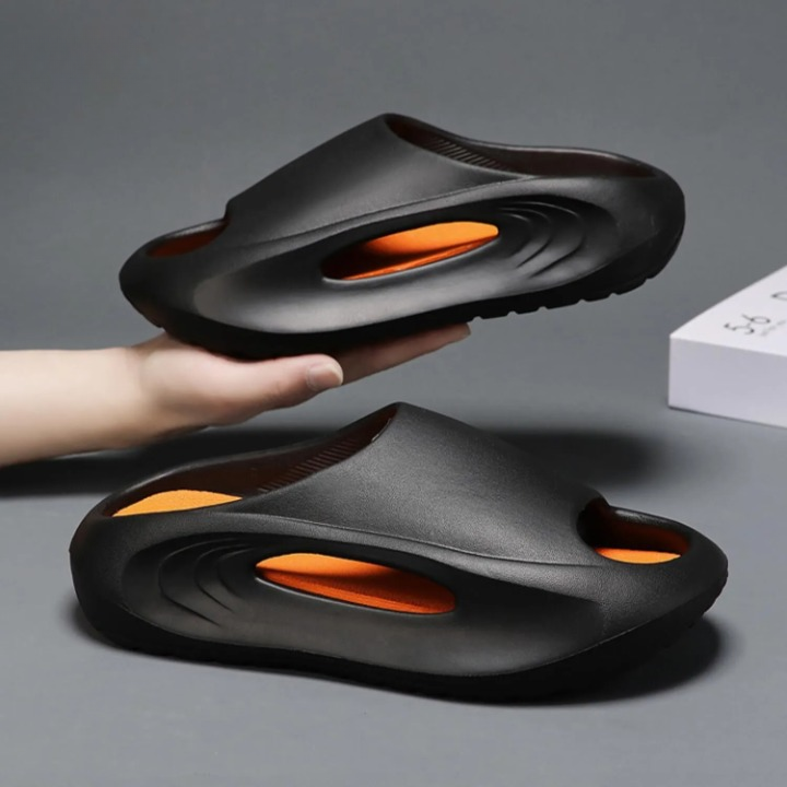 Outdoor Sportsandalen Herren | Leicht, Dämpfend & Rutschfest für Sommer-Schwarz Orange-36/37-Luzern Mode