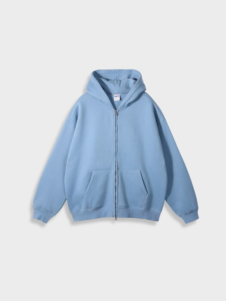 Oversized Unisex Kapuzenpullover aus Bio-Baumwolle für Herbst/Winter-Blau-S-Luzern Mode