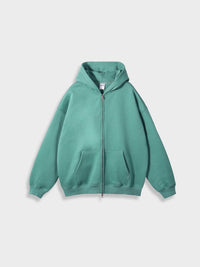 Oversized Unisex Kapuzenpullover aus Bio-Baumwolle für Herbst/Winter-Grün-S-Luzern Mode