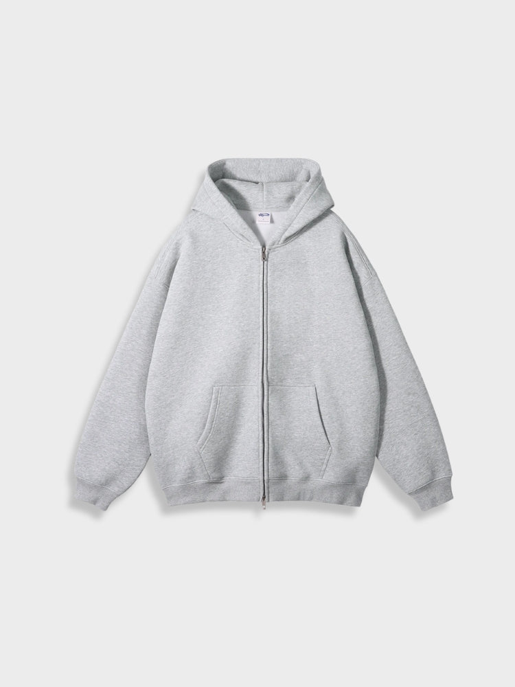 Oversized Unisex Kapuzenpullover aus Bio-Baumwolle für Herbst/Winter-Hellgrau-S-Luzern Mode