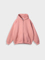 Oversized Unisex Kapuzenpullover aus Bio-Baumwolle für Herbst/Winter-Hellrosa-S-Luzern Mode