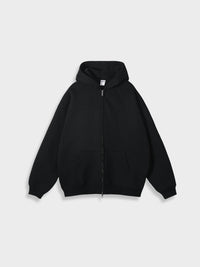 Oversized Unisex Kapuzenpullover aus Bio-Baumwolle für Herbst/Winter-Schwarz-S-Luzern Mode