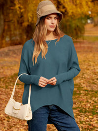 Oversized Damen Pullover für Herbstmode - Bequem & Stilvoll-S-Meeresblau-Luzern Mode