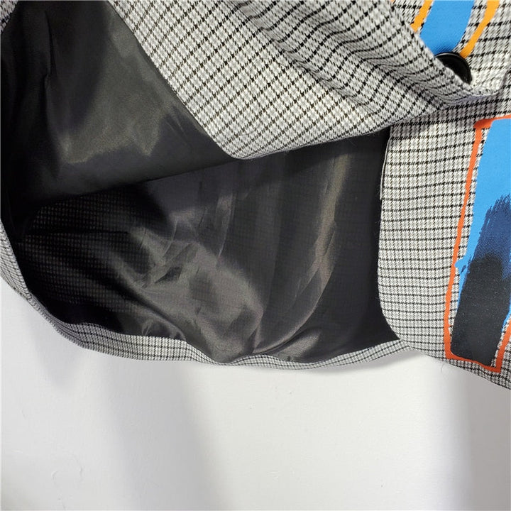 Oversized Graffiti Blazer Herren - Streetwear Sakko mit Print Design-Luzern Mode