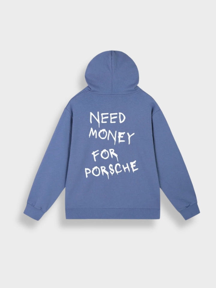 Unisex Oversized Kapuzenpullover Hoodie für Freizeit und Sport-Blau-S-Luzern Mode