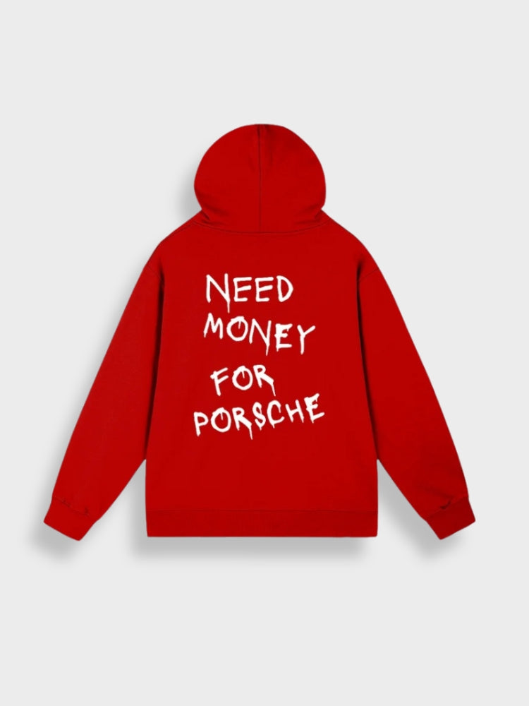 Unisex Oversized Kapuzenpullover Hoodie für Freizeit und Sport-Rot-S-Luzern Mode