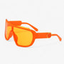 Sonnenbrille | Oversized | Monoblock | Wraparound | Unisex | UV-Schutz-Orange Gelb-Luzern Mode