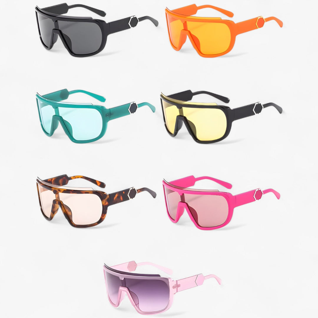 Sonnenbrille | Oversized | Monoblock | Wraparound | Unisex | UV-Schutz-Luzern Mode