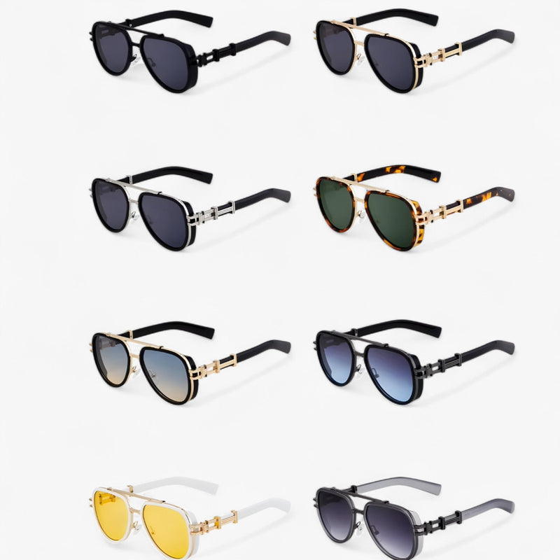 Steampunk Sonnenbrille | Polarisierten Gläsern | Oversized | Unisex-Luzern Mode