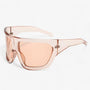 Sportsonnenbrille | Wraparound | Steampunk | Oversized | Unisex-Champagne-Luzern Mode