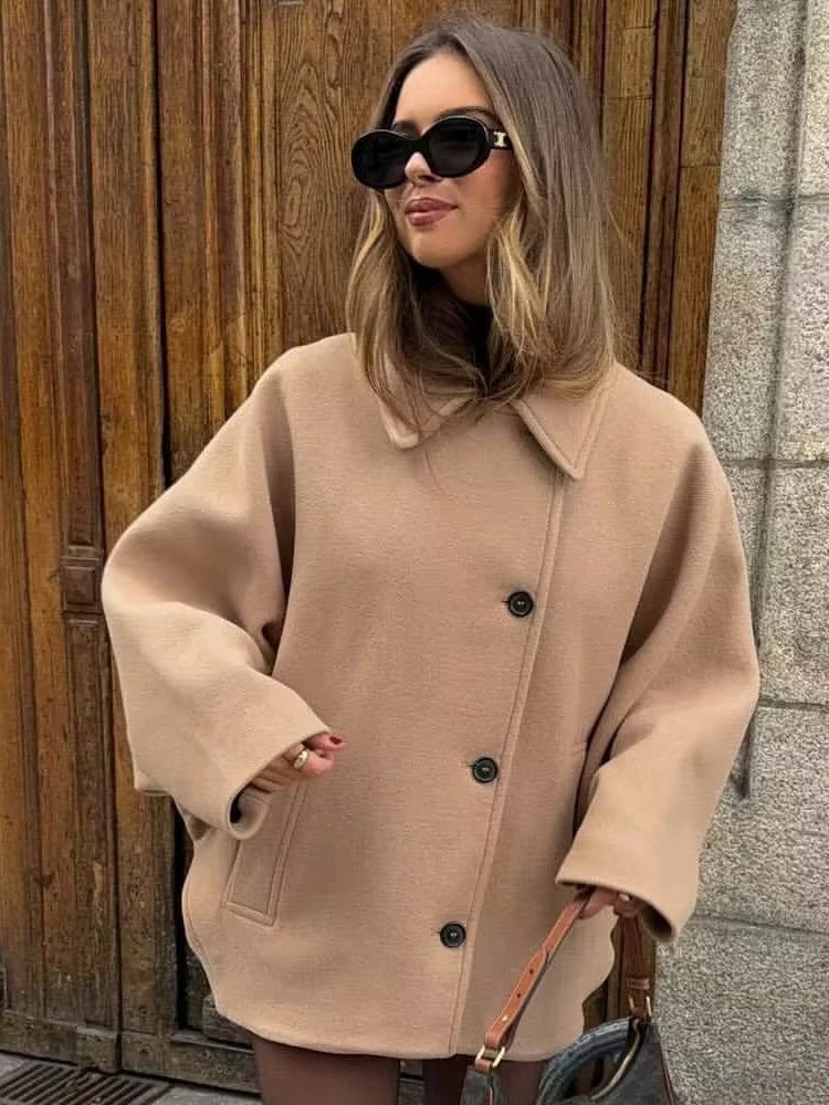 Damen Oversized Mantel Herbstmode - Eleganter Übergangsmantel-Luzern Mode