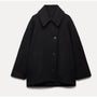 Damen Oversized Mantel Herbstmode - Eleganter Übergangsmantel-Schwarz-XS-Luzern Mode