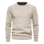 Herren Strickpullover mit Rautenmuster – Stilvoll & Bequem-Beige-S-Luzern Mode