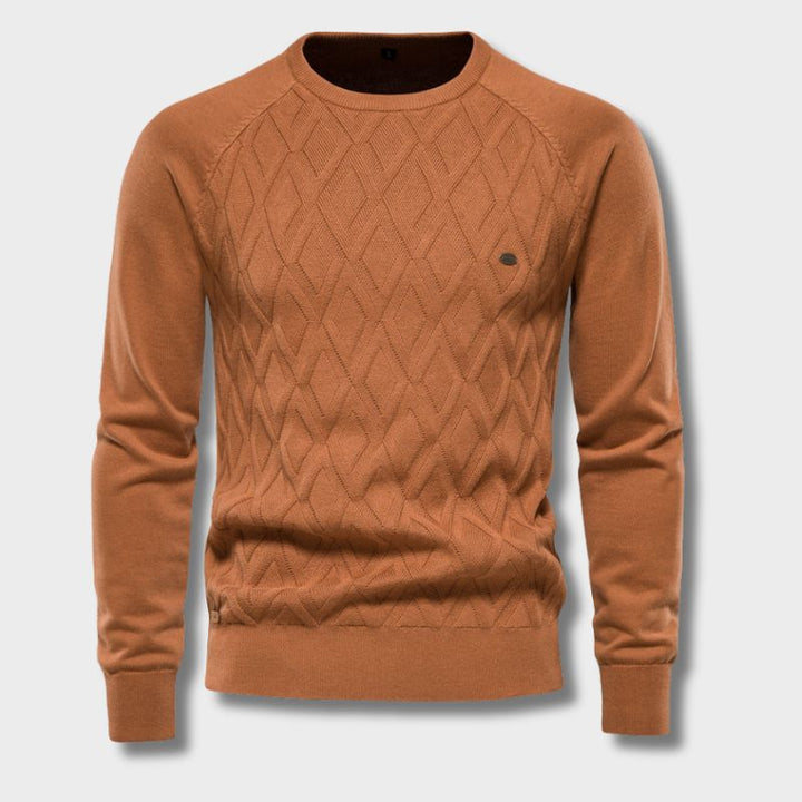 Herren Strickpullover mit Rautenmuster – Stilvoll & Bequem-Luzern Mode