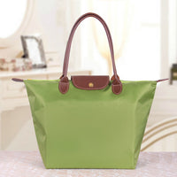 Damen Handtasche Faltbar Wasserdicht Shopper Tasche-Hellgrün-S (30x12x23cm)-Luzern Mode