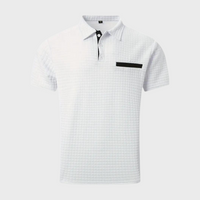 Herren Poloshirt mit Strukturmuster und Brusttasche-Luzern Mode