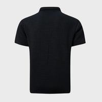 Herren Poloshirt mit Strukturmuster und Brusttasche-Luzern Mode