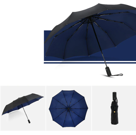 Sturmsicherer & Faltbarer Regenschirm – AeroShield