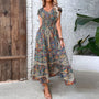 Luftiges Damen Maxikleid mit Ethno-Print & V-Ausschnitt – Nayeli