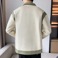 Herren Patchwork Jacke | Leicht | Druckknopfleiste | Umlegekragen-Luzern Mode