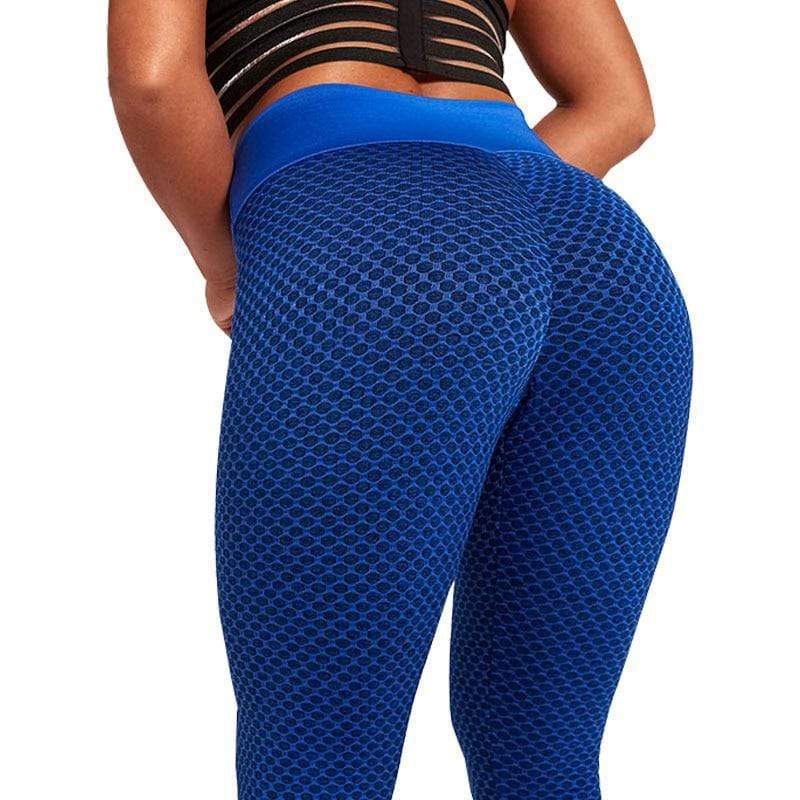 Damen Anti-Cellulite Leggings mit Push-Up Effekt-Blau-S-Luzern Mode