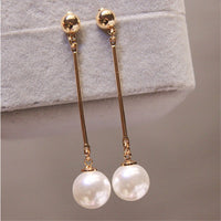 Ohrringe für Damen | Gold | Perlenhänger | Elegant | Perfektes Geschenk-Luzern Mode