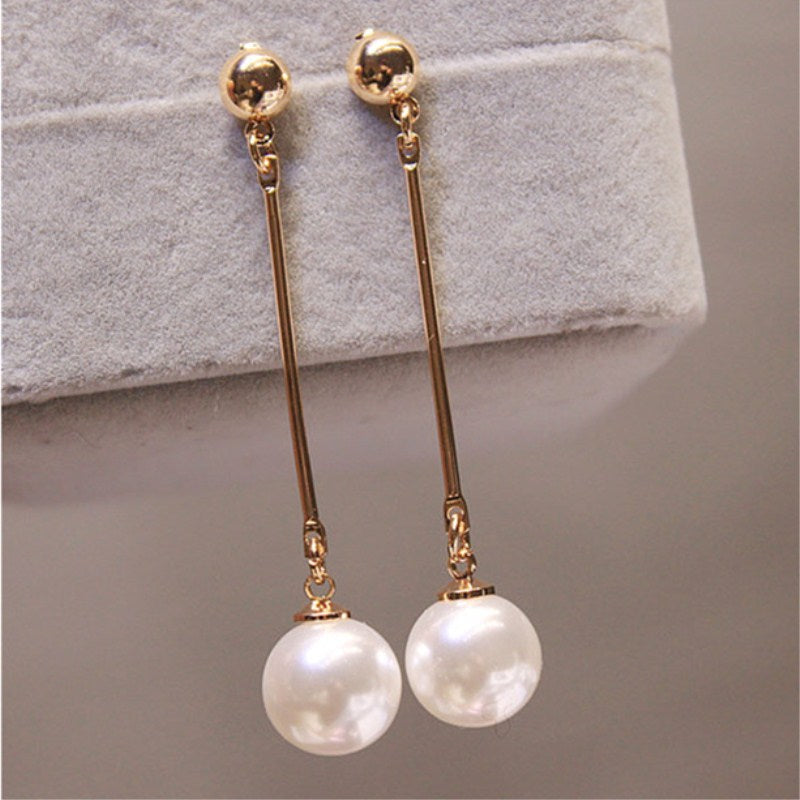 Ohrringe für Damen | Gold | Perlenhänger | Elegant | Perfektes Geschenk-Luzern Mode