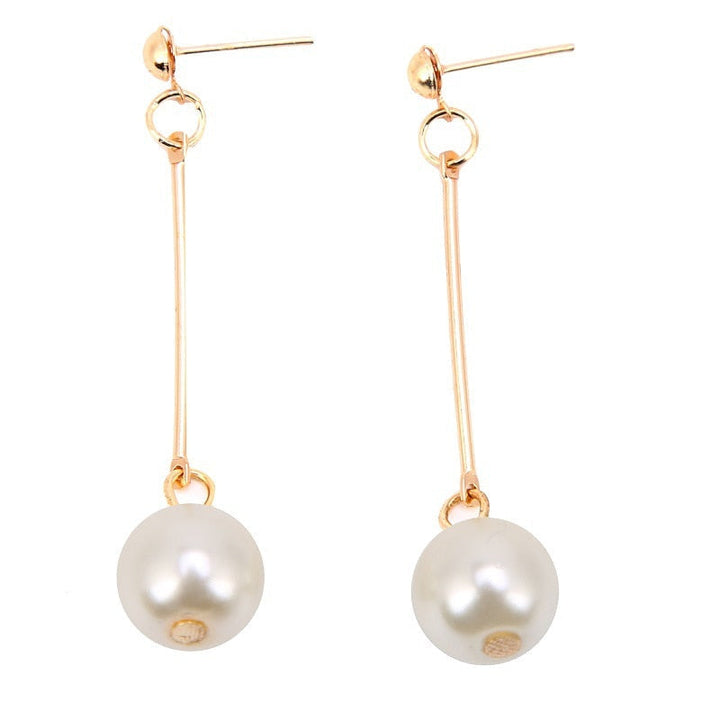 Ohrringe für Damen | Gold | Perlenhänger | Elegant | Perfektes Geschenk-Luzern Mode