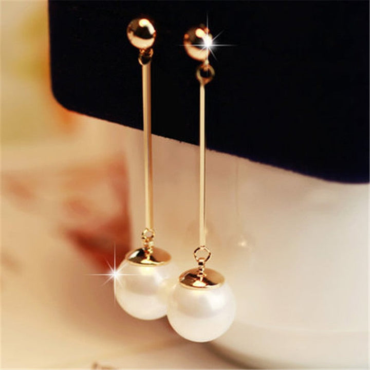 Ohrringe für Damen | Gold | Perlenhänger | Elegant | Perfektes Geschenk-Luzern Mode