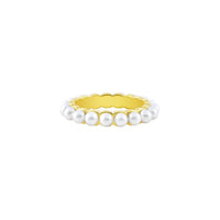Perlenring | Silber Gold Stilvoll Langlebig Klassisch Vielseitig Einzigartig-Gold-5-Luzern Mode