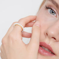 Perlenring | Silber Gold Stilvoll Langlebig Klassisch Vielseitig Einzigartig-Luzern Mode