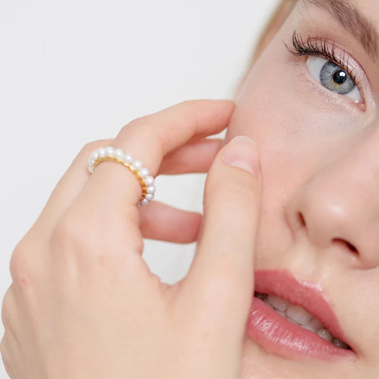 Perlenring | Silber Gold Stilvoll Langlebig Klassisch Vielseitig Einzigartig-Luzern Mode