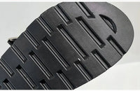 Damen Plateau-Sandalen | Dichtes Design | Schwarz | Punk | PU-Leder-Luzern Mode