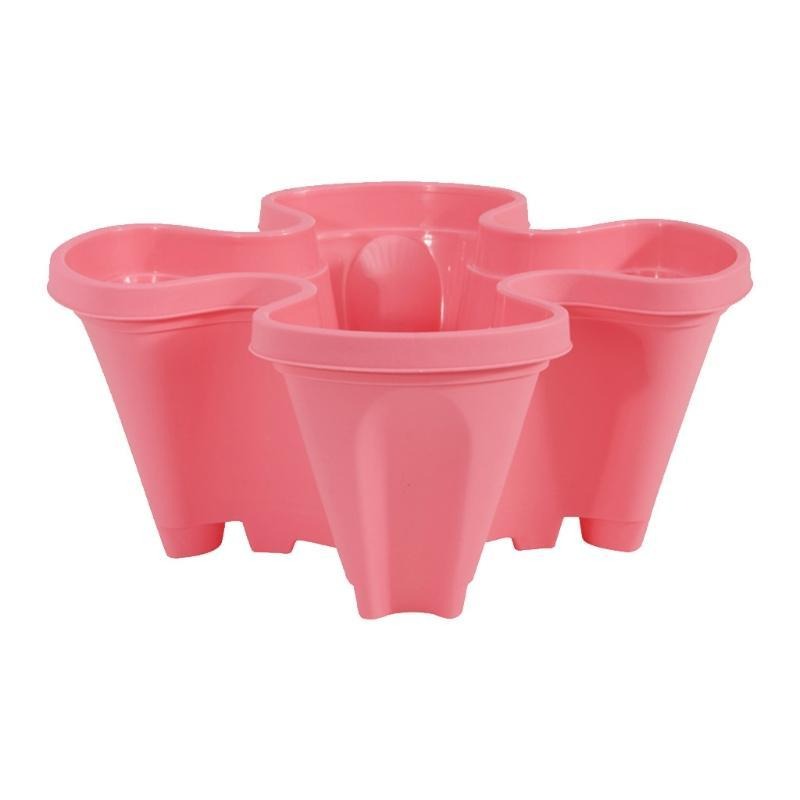 Stapelbare Pflanzentöpfe | Langlebig Kompakt Stilvoll Praktisch-Rosa-Luzern Mode