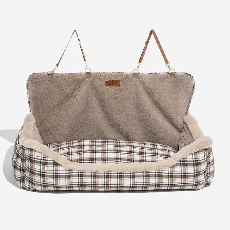 Hundesitz | Plüsch | Weich | Erhöht | Schützend | Rutschfest-Khaki-S-Luzern Mode