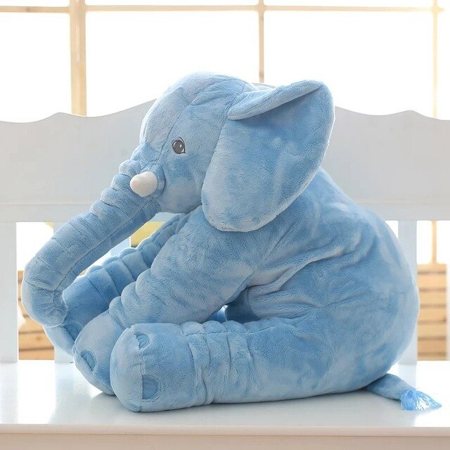 Elefanten Kuschelkissen | Baby Kleinkind Weich Langlebig Plüsch Komfortabel-40cm-Blau-Luzern Mode