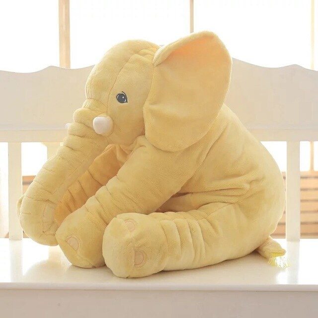 Elefanten Kuschelkissen | Baby Kleinkind Weich Langlebig Plüsch Komfortabel-40cm-Gelb-Luzern Mode