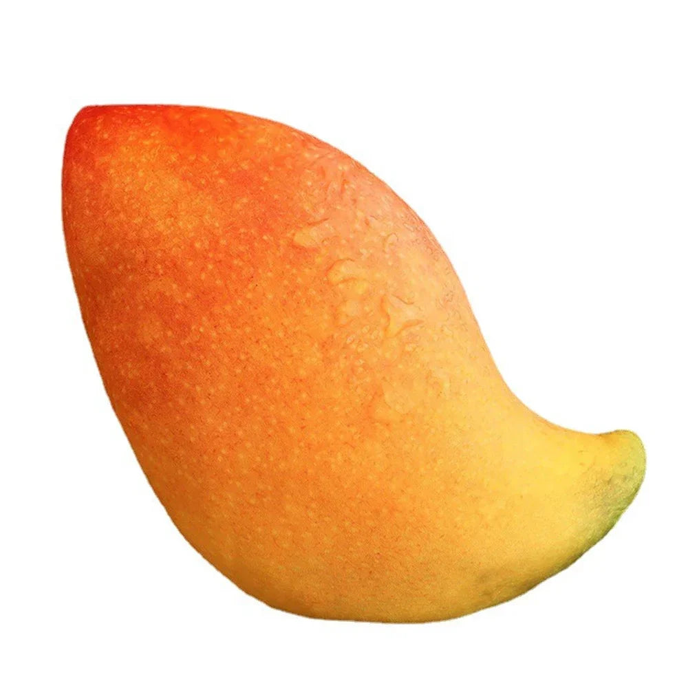 Fruitkussen | Zacht Pluche Decoratie Realistisch Veelzijdig Duurzaam-Mango-Luzern Mode