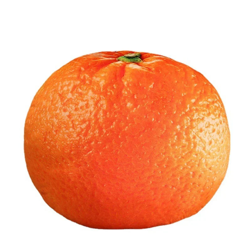 Fruitkussen | Zacht Pluche Decoratie Realistisch Veelzijdig Duurzaam-Orange-Luzern Mode
