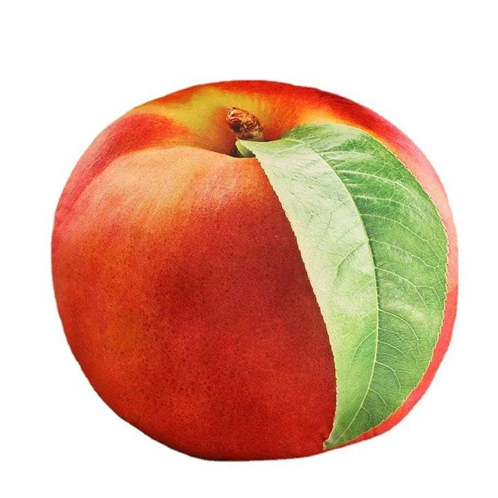 Fruitkussen | Zacht Pluche Decoratie Realistisch Veelzijdig Duurzaam-Pfirsich-Luzern Mode
