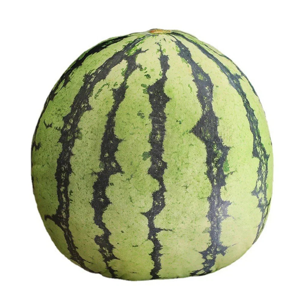 Fruitkussen | Zacht Pluche Decoratie Realistisch Veelzijdig Duurzaam-Wassermelone-Luzern Mode
