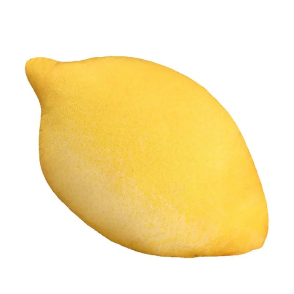 Fruitkussen | Zacht Pluche Decoratie Realistisch Veelzijdig Duurzaam-Zitrone-Luzern Mode