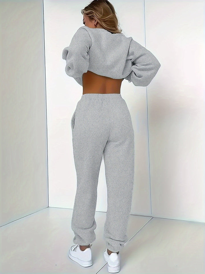 Damen Jogginganzug mit Aufdruck "Just Breathe"-Luzern Mode