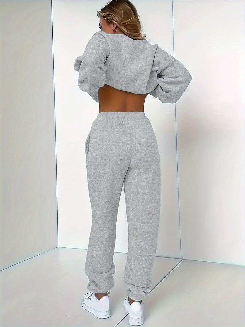 Damen Jogginganzug mit Aufdruck "Just Breathe"-Luzern Mode