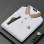 Herren Polohemd mit Stickerei - Elegantes Design-Weiß-S-Luzern Mode