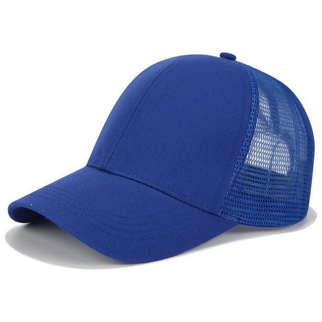 Damen Cap | Mit Extraöffnung | Einstellbar | Atmungsaktiv | Klettband-Dunkelblau-Luzern Mode