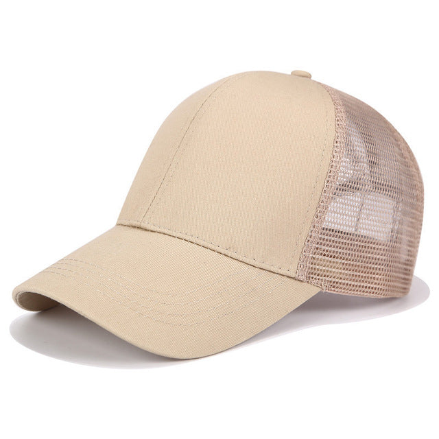 Damen Cap | Mit Extraöffnung | Einstellbar | Atmungsaktiv | Klettband-Khaki-Luzern Mode