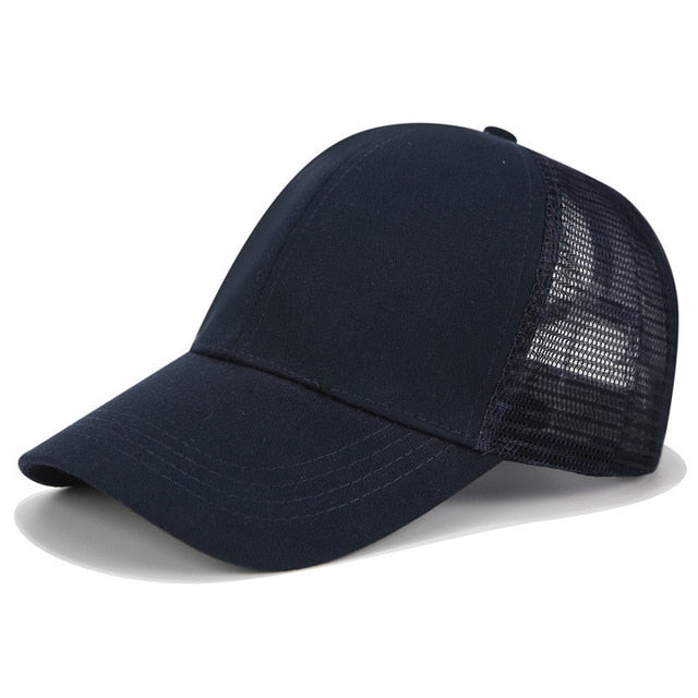 Damen Cap | Mit Extraöffnung | Einstellbar | Atmungsaktiv | Klettband-Schwartz-Luzern Mode